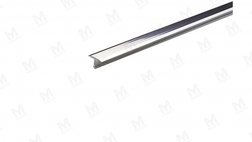 Polírozott alumínium T profil 14mm/2,70 m, fényes, eloxált ezüst színben - MárkaMix