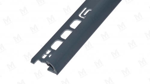 PVC pozitív élvédő profil 9/10mm 2,50m, sötétszürke - MárkaMix