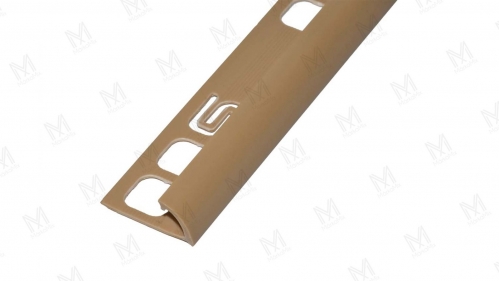 PVC pozitív élvédő profil 9/10mm 2,50m, sötét beige - MárkaMix