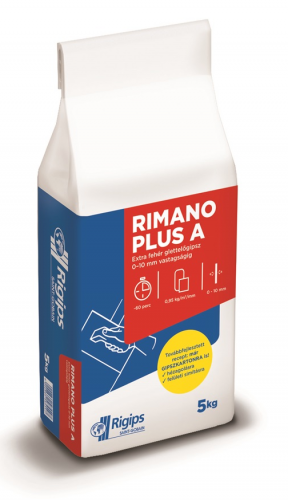 Rimano A Plus 0-10mm fehér gipsz 5kg - Rigips