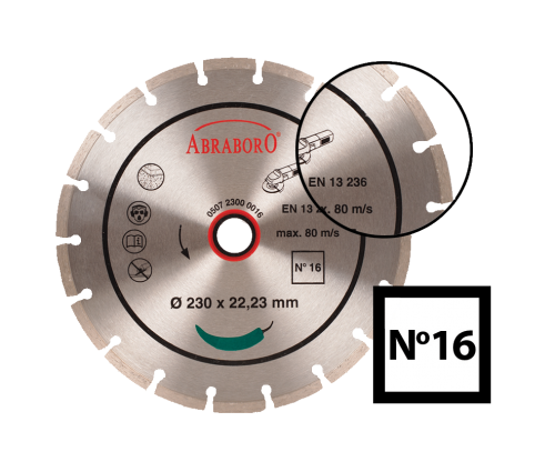 Gyémántkorong 230 szegmentált - Abraboro
