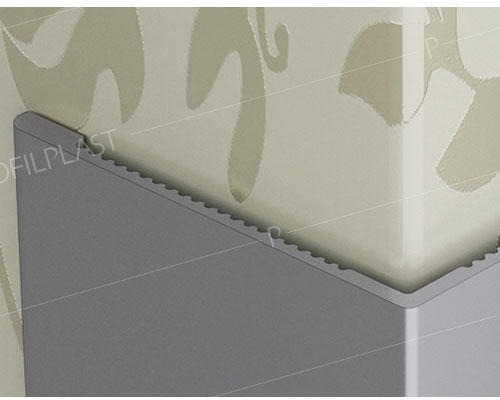 Sarokélvédő alu eloxált matt ezüst 20x20mm 2,7m - Profilplast