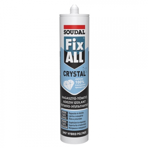 Fix All Crystal Víztiszta ragasztó 290ml (12/krt) - Soudal