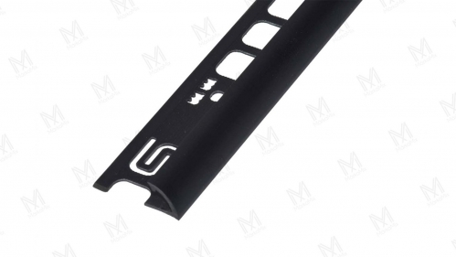 PVC pozitív élvédő profil 9/10mm 2,50m, fekete - MárkaMix